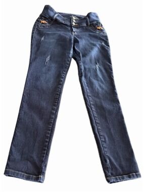 STUNNING High-Waist Butt-Lift Skinny Jeans - Dark Wash Levantacola